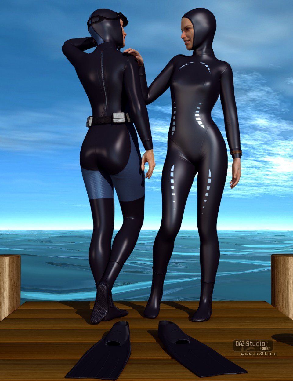 Freediver and Accessories for Genesis 2 Female(s)_DAZ3DDL