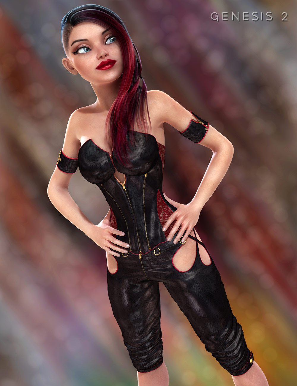 Goth Rider for Genesis 2 Female(s)_DAZ3D下载站