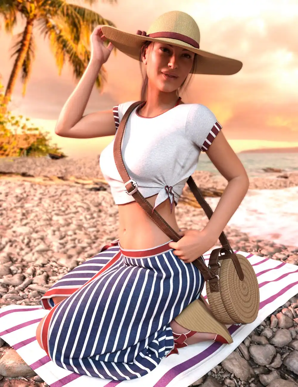 It’s Always Summer Poses and Props for Genesis 8 Females_DAZ3DDL