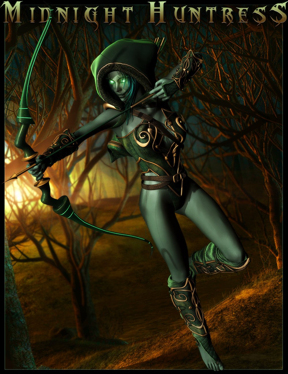 Midnight Huntress for Genesis 2 Female(s)_DAZ3D下载站