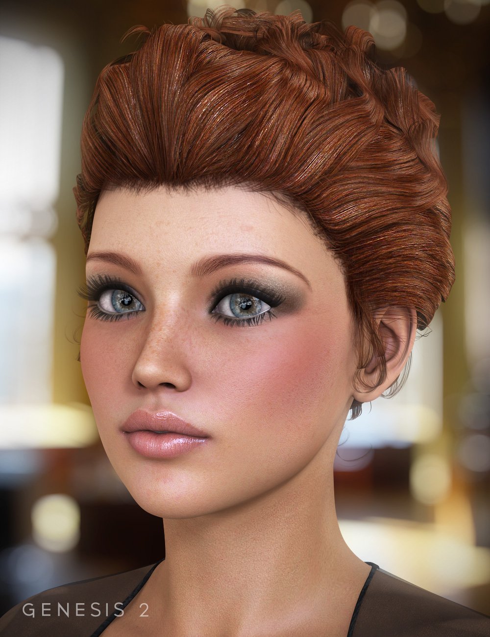 Sultry Hair for Genesis and Genesis 2 Females + Colors_DAZ3DDL