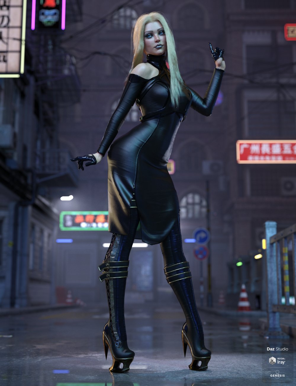 dForce FZX Outfit for Genesis 8 Females_DAZ3D下载站