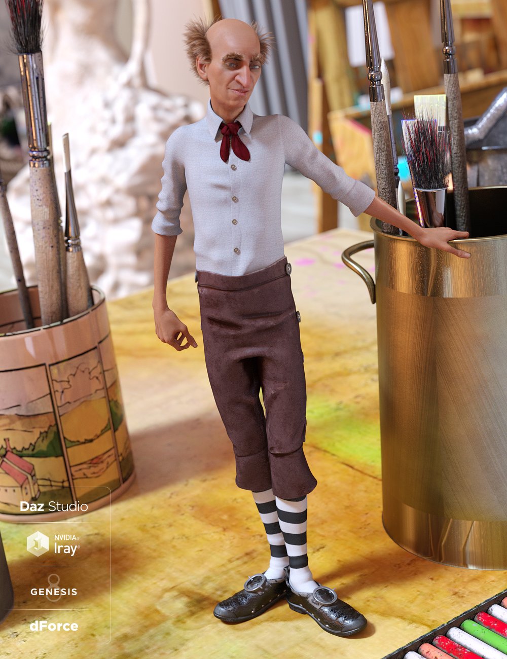 dForce House Brownie Outfit for Genesis 8 Male(s)_DAZ3DDL