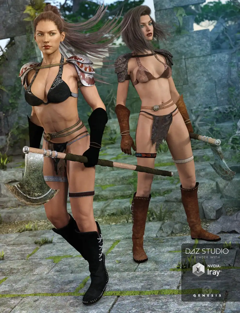 Battle Queen Outfit Textures_DAZ3D下载站