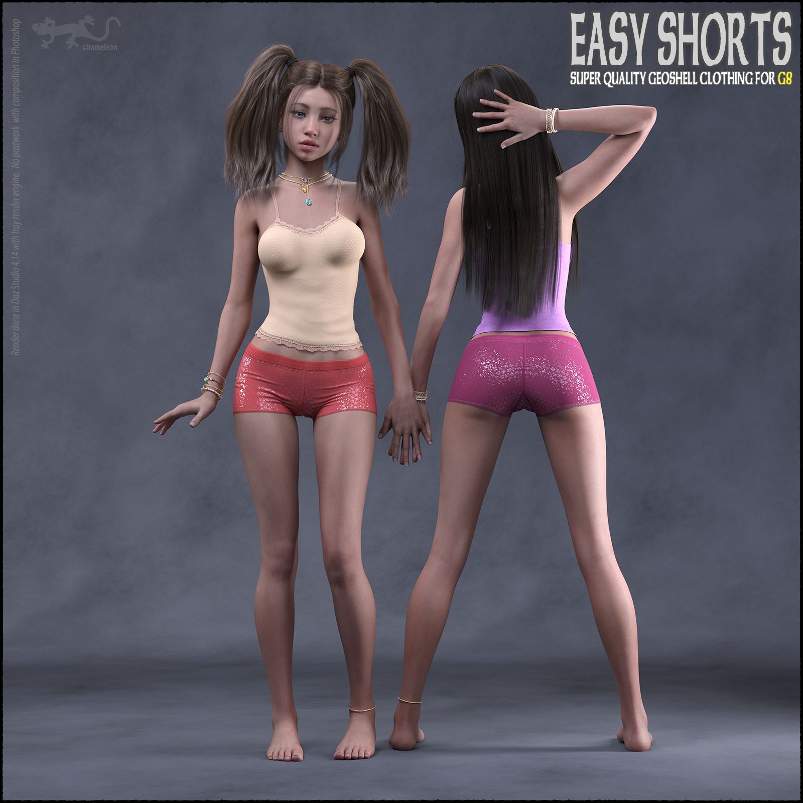 Easy Shorts for Genesis 8_DAZ3D下载站