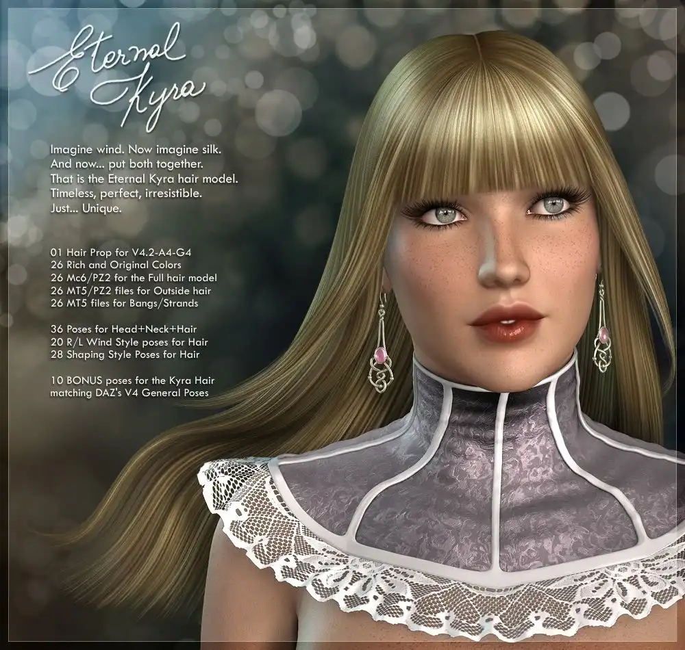Eternal Kyra Hair_DAZ3D下载站