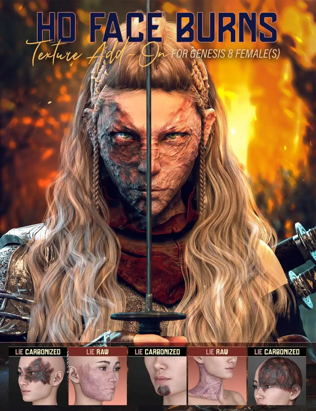 HD Face Burns AddOn for Genesis 8 Females_DAZ3DDL