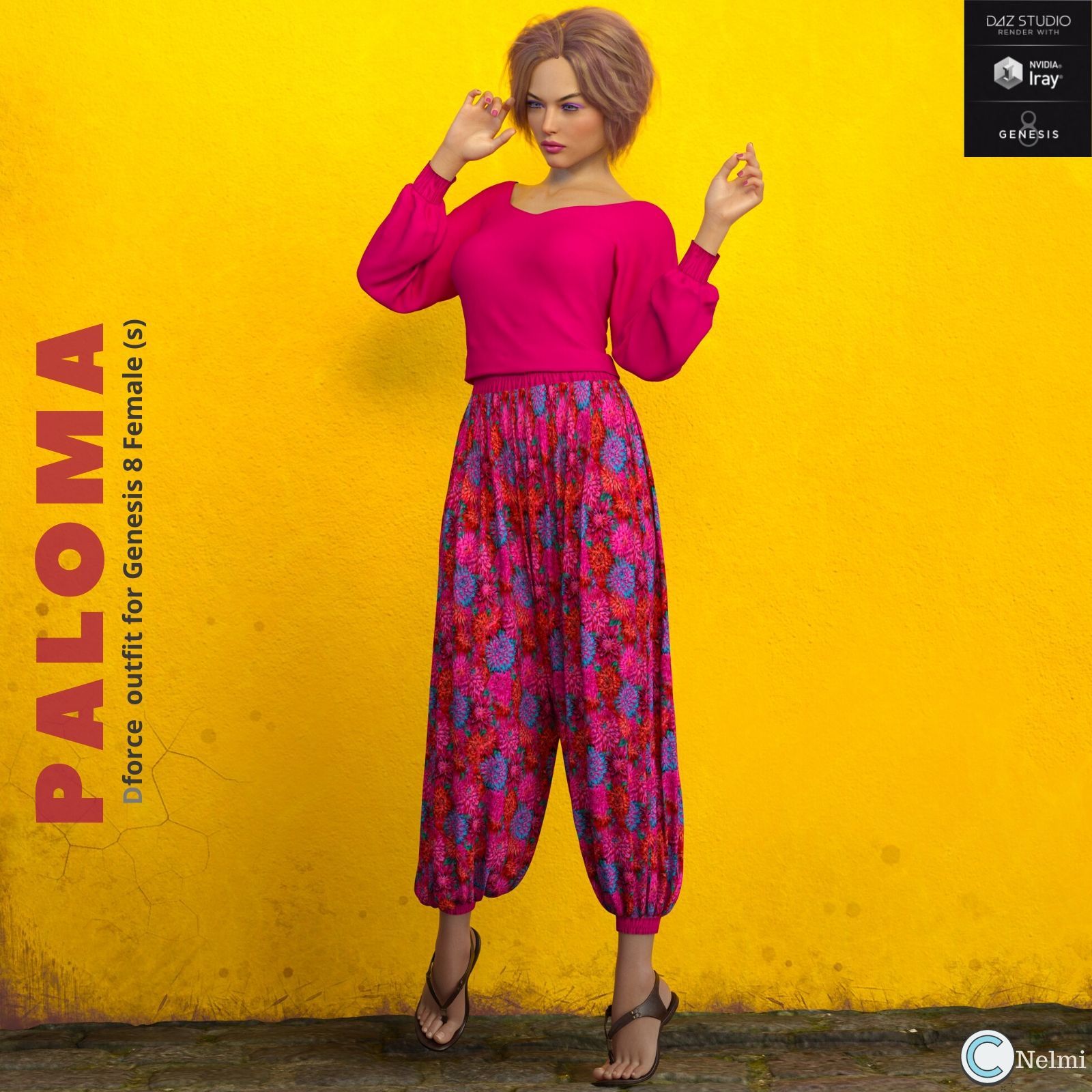 Paloma Outfit G8F_DAZ3D下载站