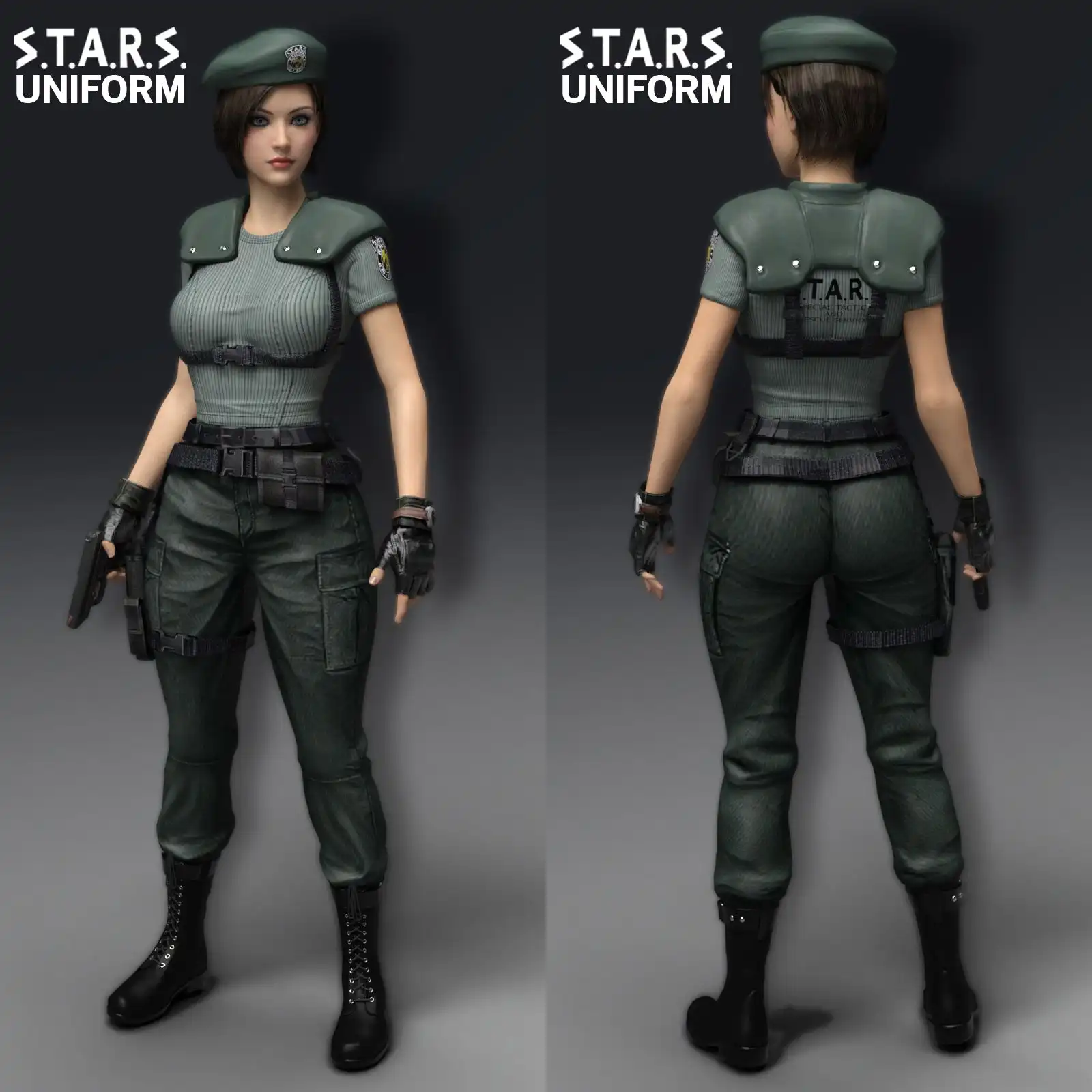 RE STARS Uniform Jill Valentine for G3F_DAZ3D下载站