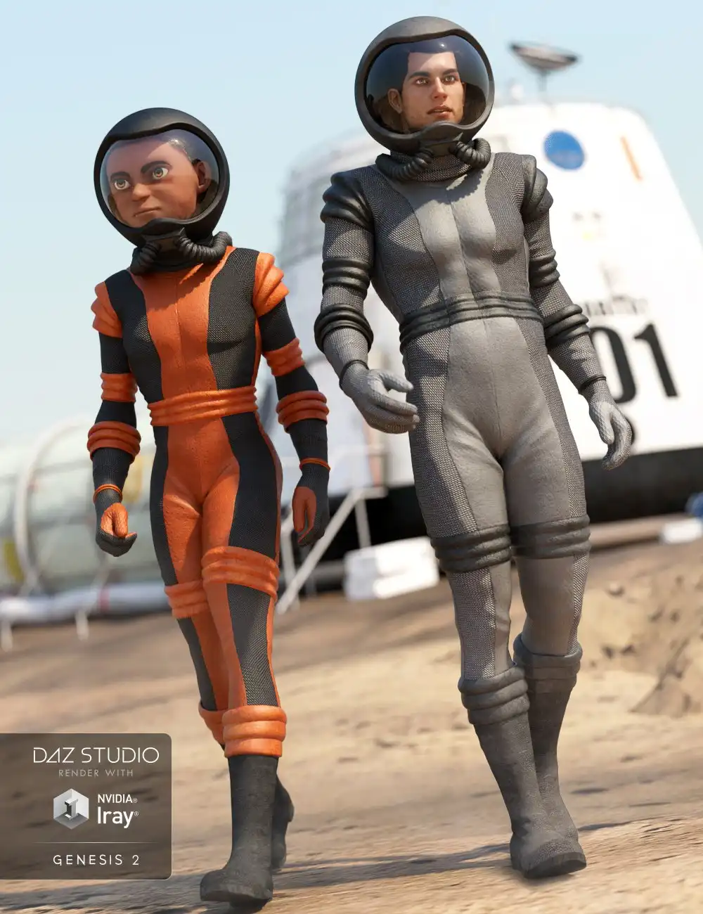 Retro Space Suit Textures_DAZ3DDL