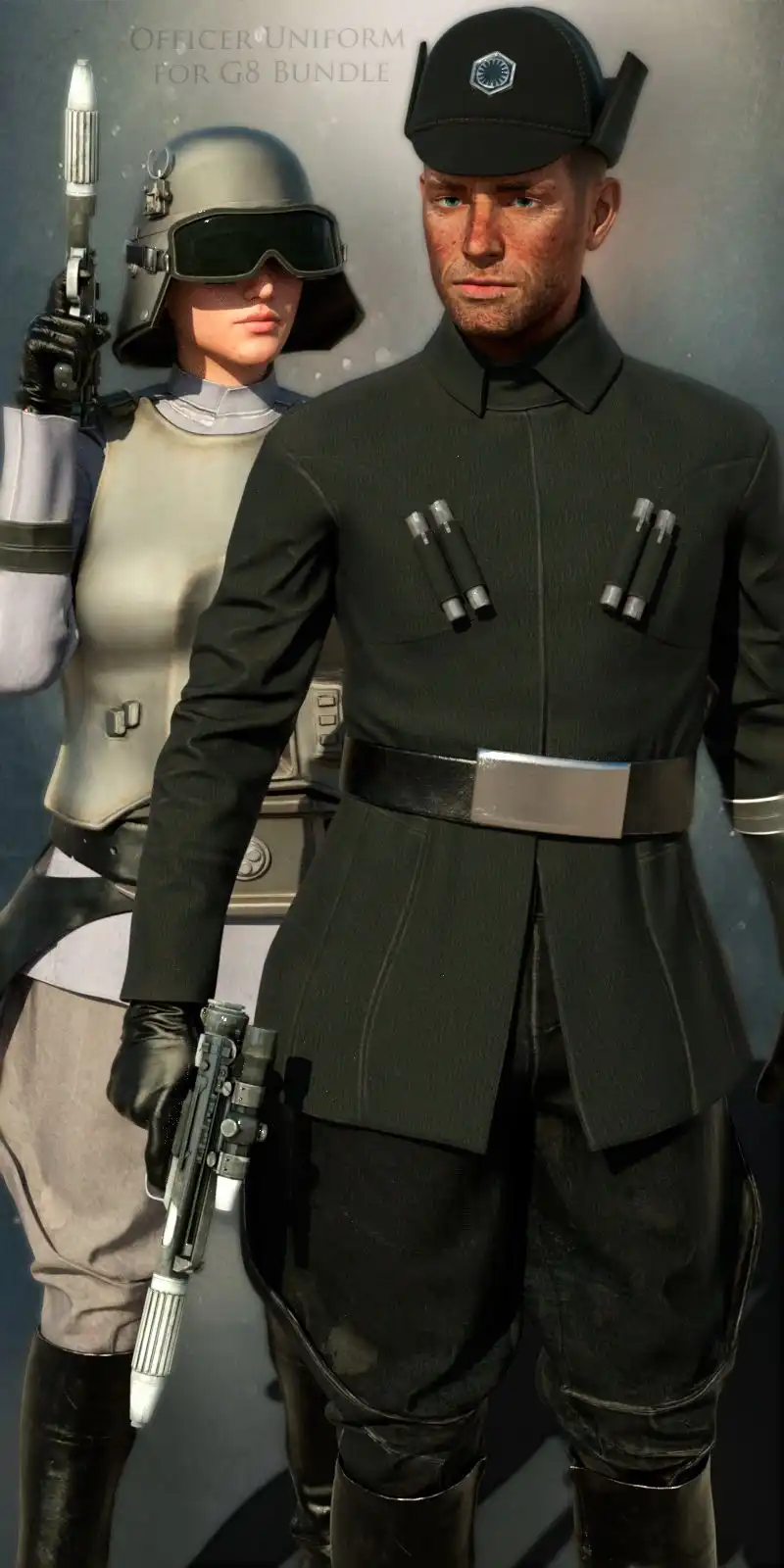 SW Officer Uniform for G8 Bundle_DAZ3D下载站