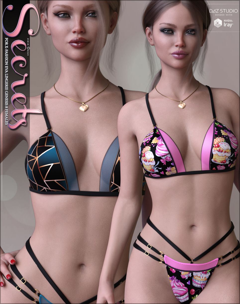 Secrets for X-Fashion Eva Lingerie G8F_DAZ3D下载站