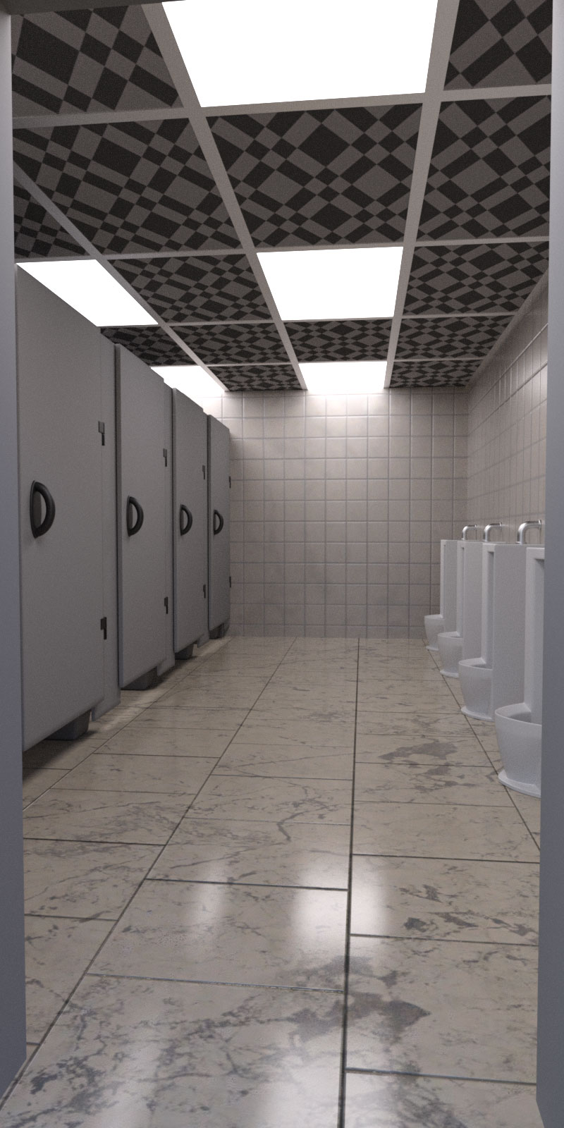 Simple Public Toilet And Pose_DAZ3D下载站