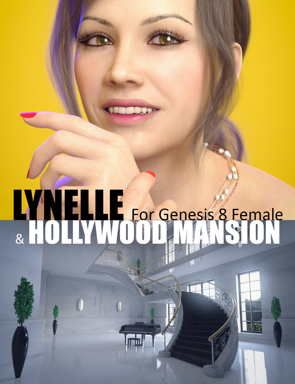Lynelle For Genesis 8 Female And Hollywood Mansion_DAZ3D下载站