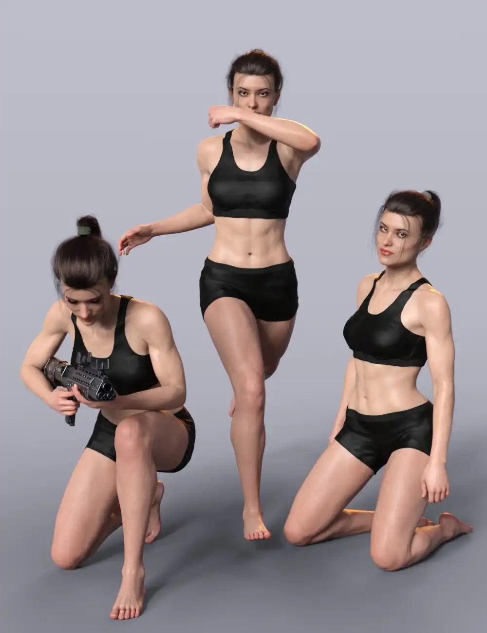 Tough Gal Poses for CJ 8_DAZ3D下载站