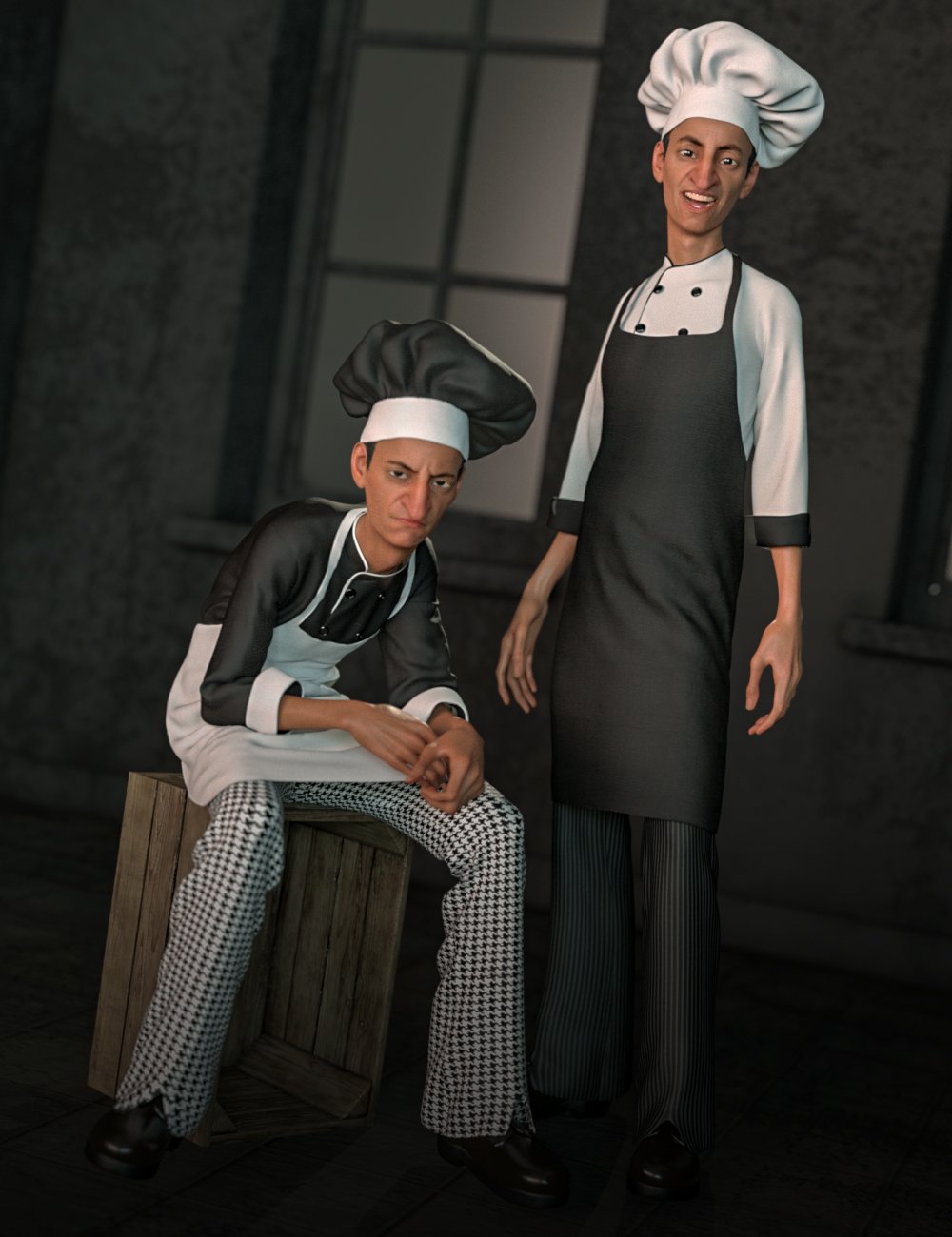 dForce Chef Outfit and Hair for Genesis 8 Male(s)_DAZ3DDL