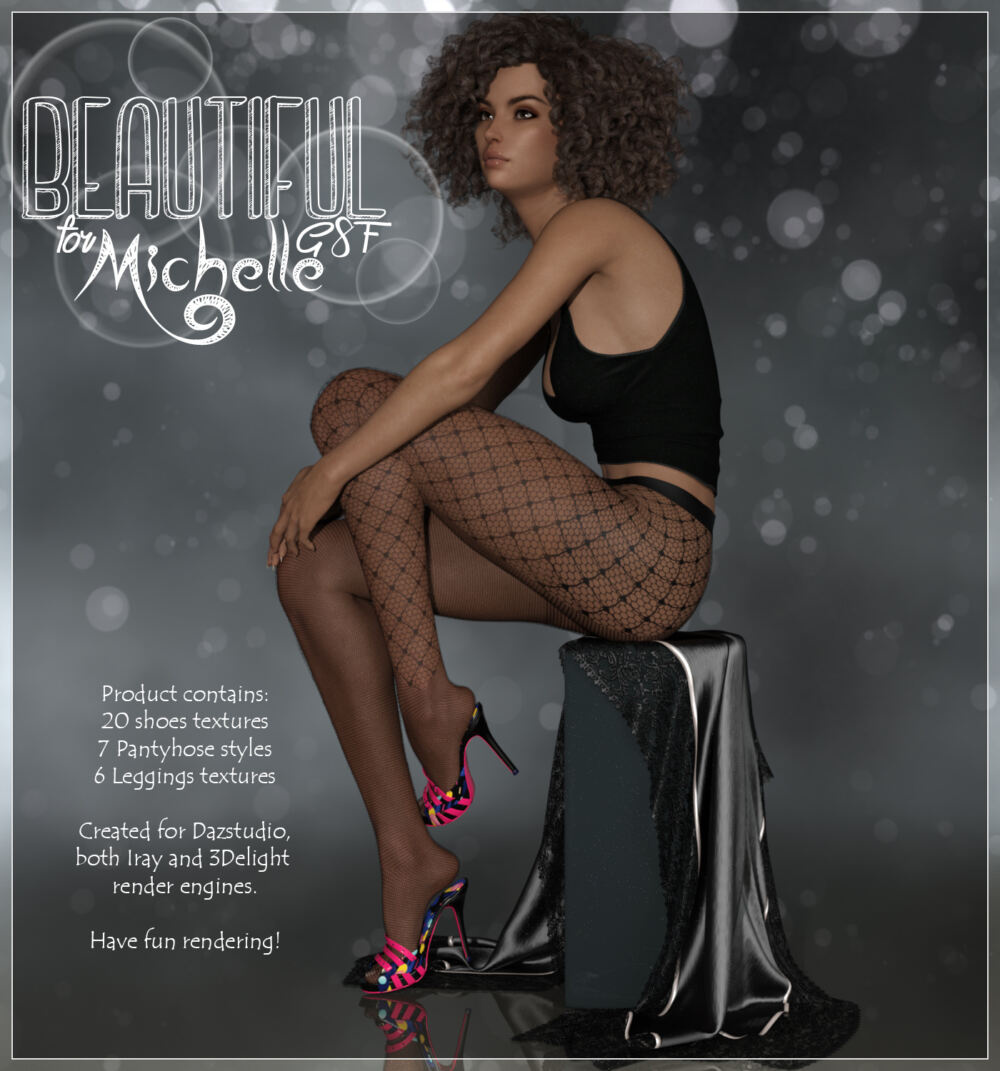 Beautiful Michelle Heels G8F_DAZ3D下载站