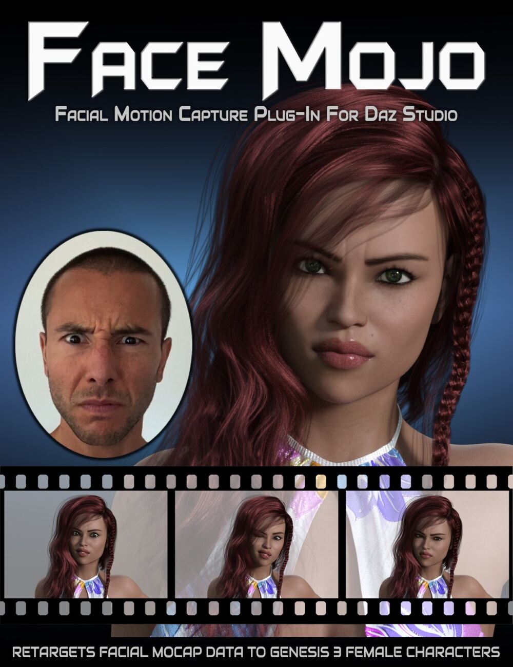Face Mojo – Facial MoCap Retargeting for Genesis 3 Females_DAZ3D下载站