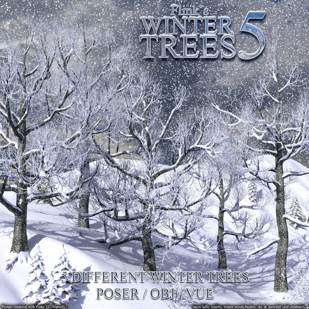 Flinks Winter Trees 5_DAZ3D下载站