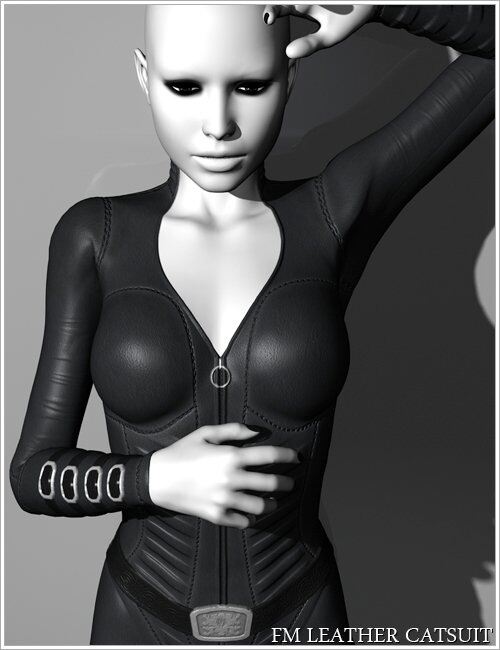 Leather Catsuit for V4 Bodysuit_DAZ3D下载站