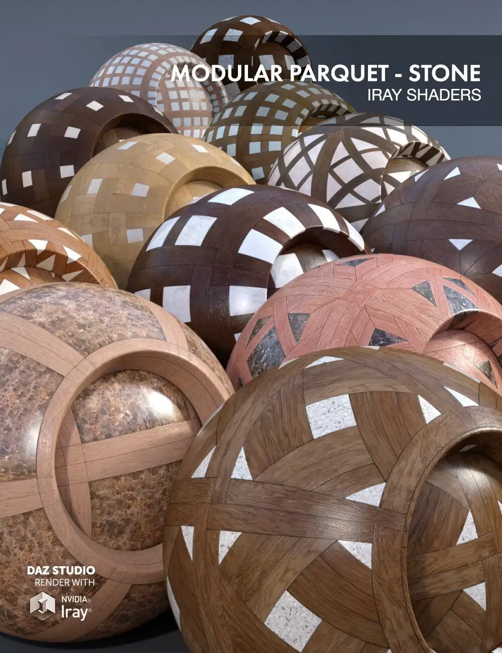 Modular Parquet Stone – Iray Shaders_DAZ3D下载站