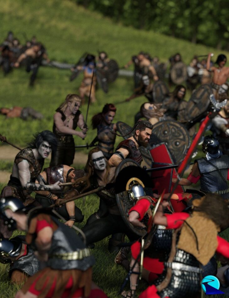 Now-Crowd Billboards – Barbarian Warriors Fighting (Barbarian Warriors Vol III)_DAZ3DDL