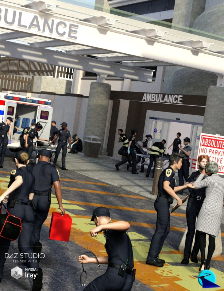 Now-Crowd Billboards – First Responders, Emergency Medical Services_DAZ3D下载站