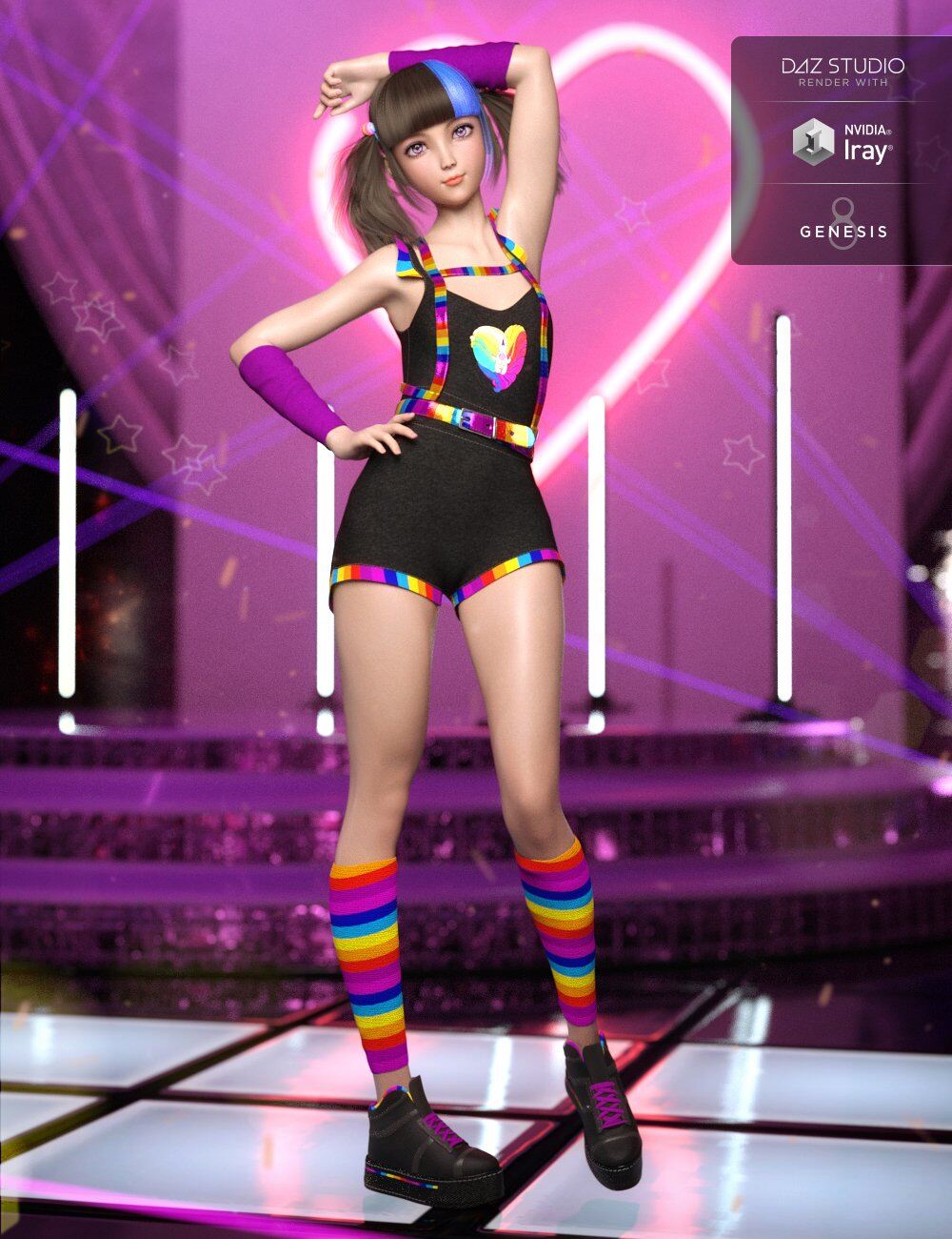 Playful Jumper Outfit for Genesis 8 Female(s)_DAZ3D下载站