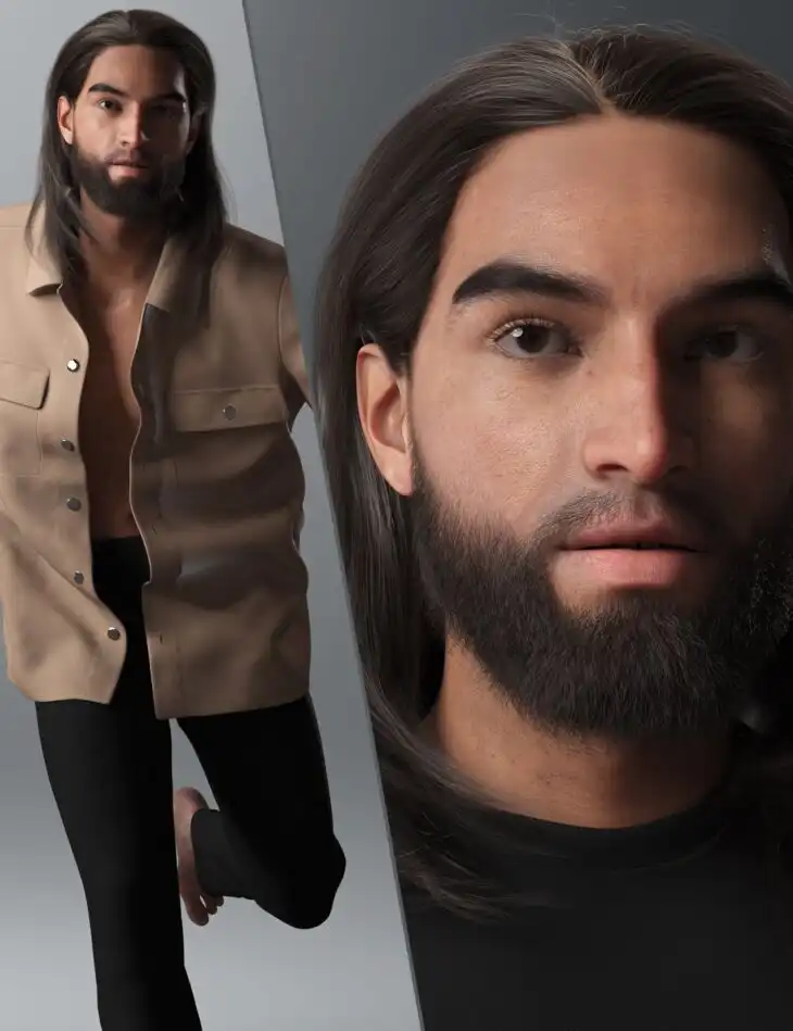 RY Dario Character and Hair Bundle_DAZ3D下载站