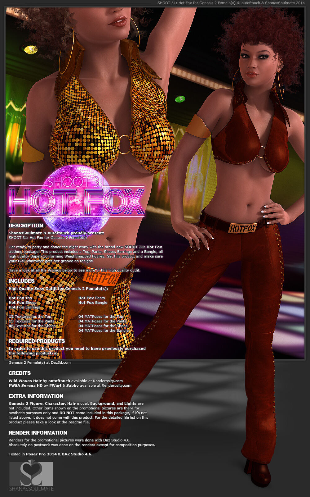 SHOOT 31: Hot Fox for Genesis 2 Female(s)_DAZ3DDL