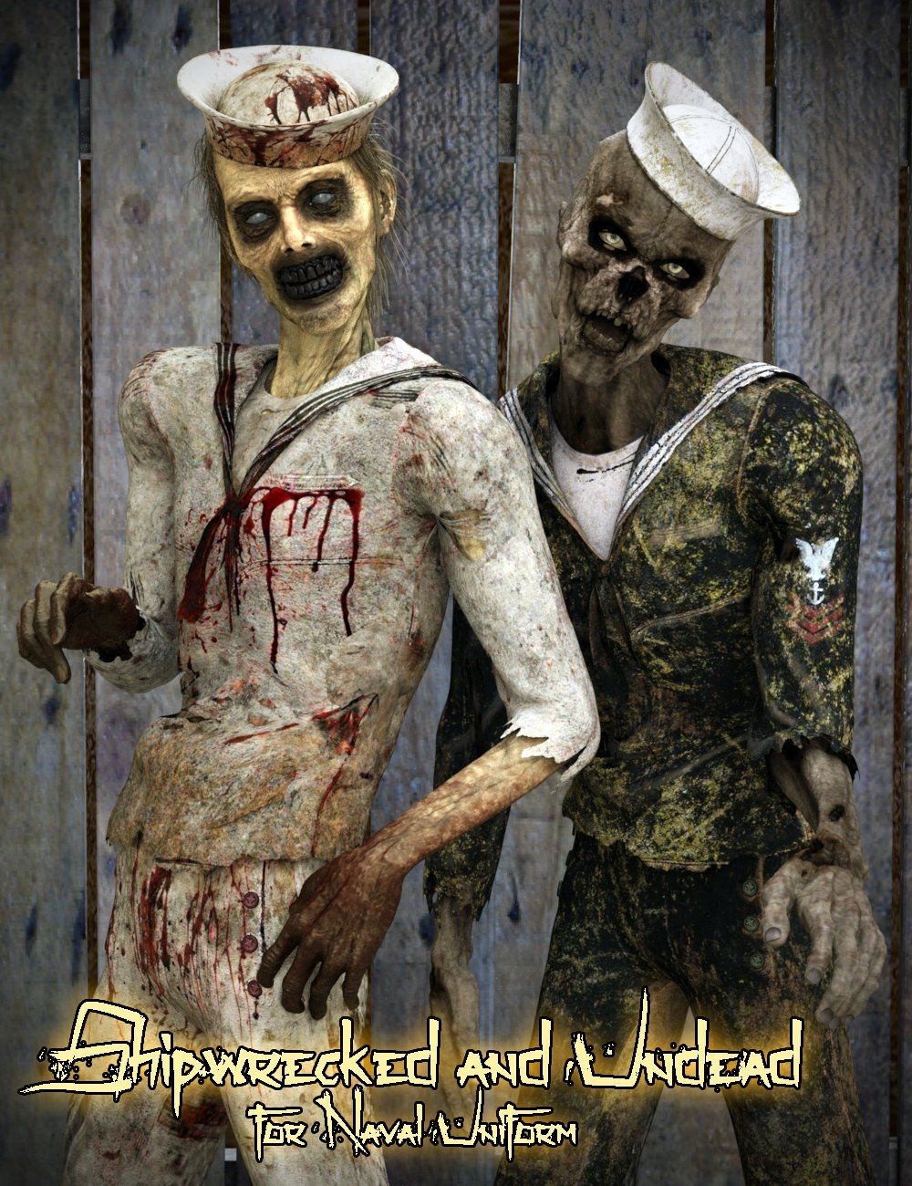 Shipwrecked and Undead for Naval Uniform_DAZ3DDL