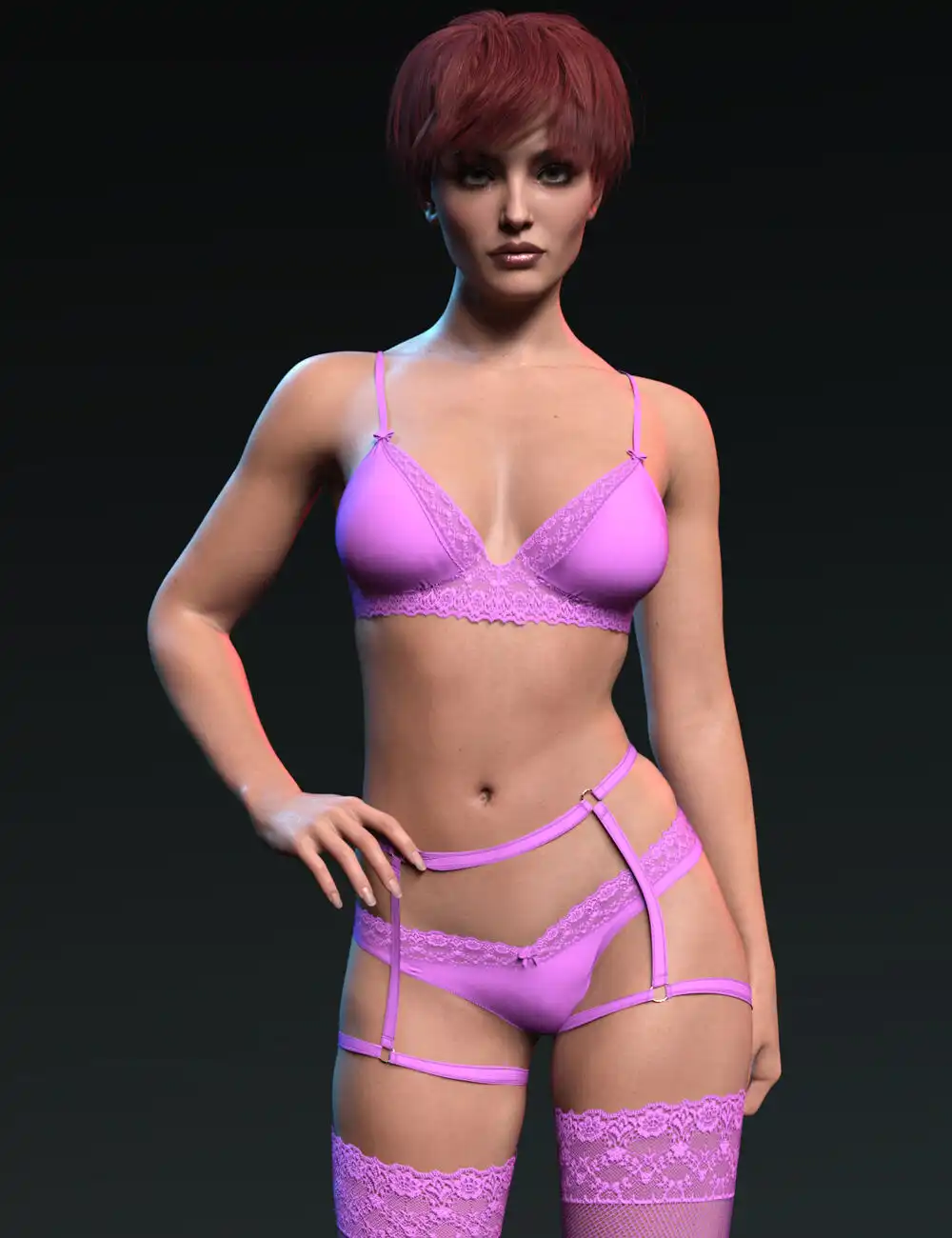 X-Fashion Simone Lingerie Set for Genesis 8.1 Females_DAZ3DDL