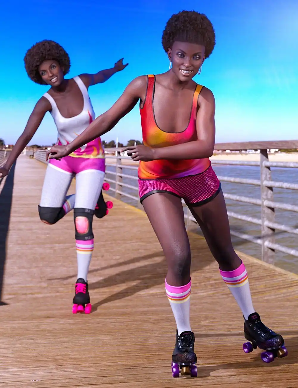 Z Undercover Rollergirl Poses and Expressions for Jada 8.1_DAZ3D下载站