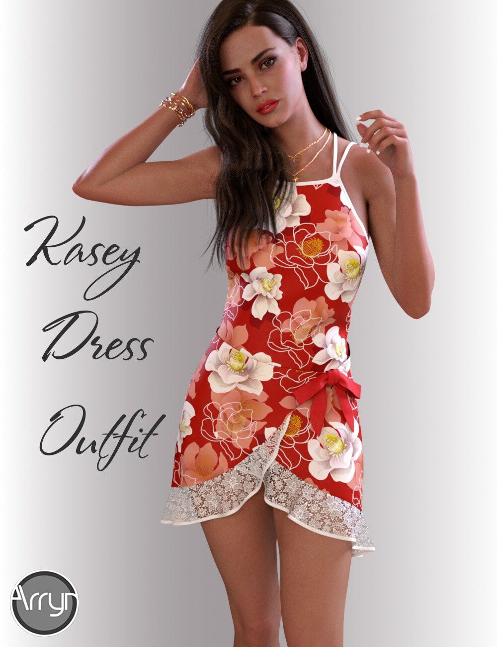 dForce Kasey Candy Dress for Genesis 8 Female(s)_DAZ3D下载站