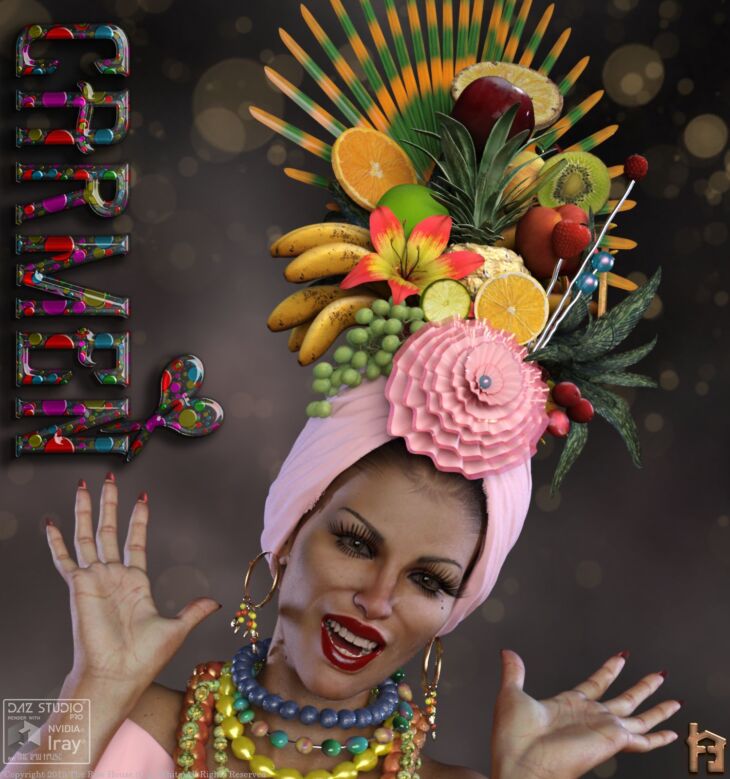 CARMEN 1920’s Tutti Frutti Hat_DAZ3DDL