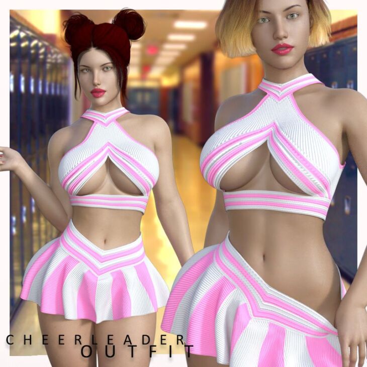 Cheerleader Outfit G8f_DAZ3D下载站