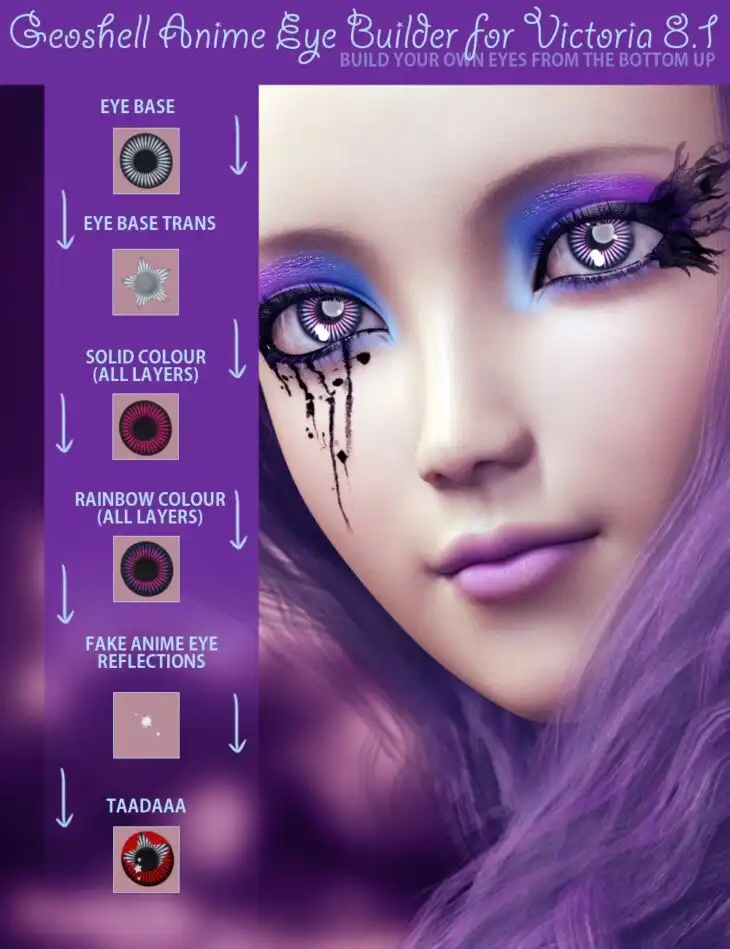 Geoshell Anime Eye Builder for Victoria 8.1_DAZ3D下载站