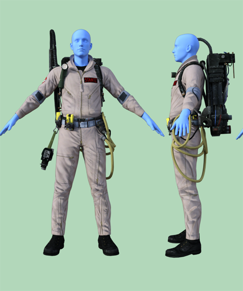 Ghostbusters Outfit For Genesis 8 Male_DAZ3D下载站