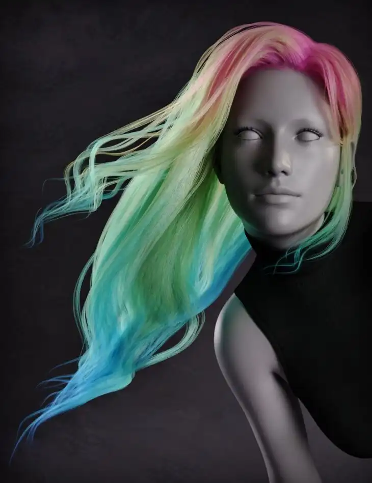 Lili Hair for Genesis 8 and 8.1 Females_DAZ3D下载站