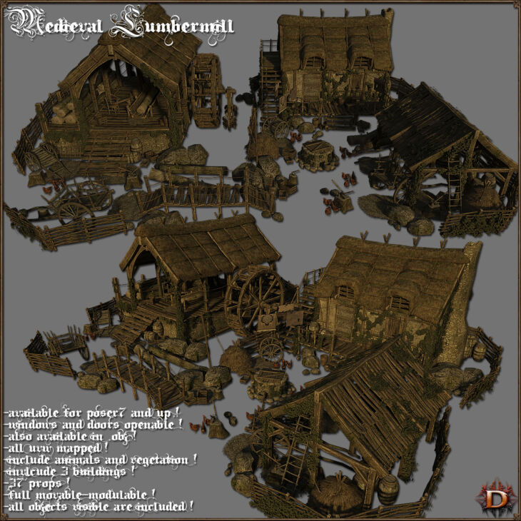 Medieval Lumbermill_DAZ3DDL