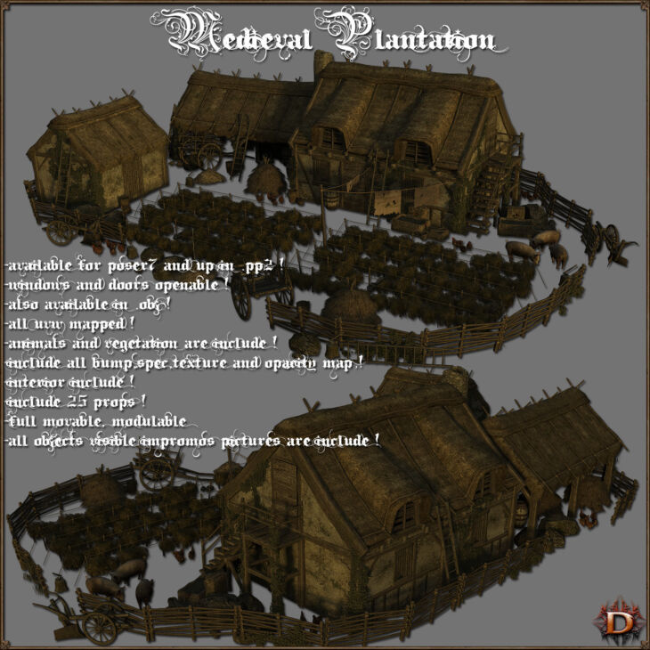 Medieval Plantation_DAZ3D下载站