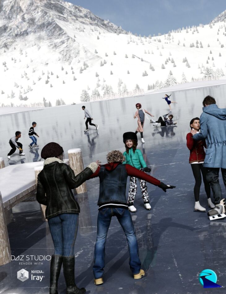 Now-Crowd Billboards – On the Ice (Winter Fun Vol I)_DAZ3D下载站
