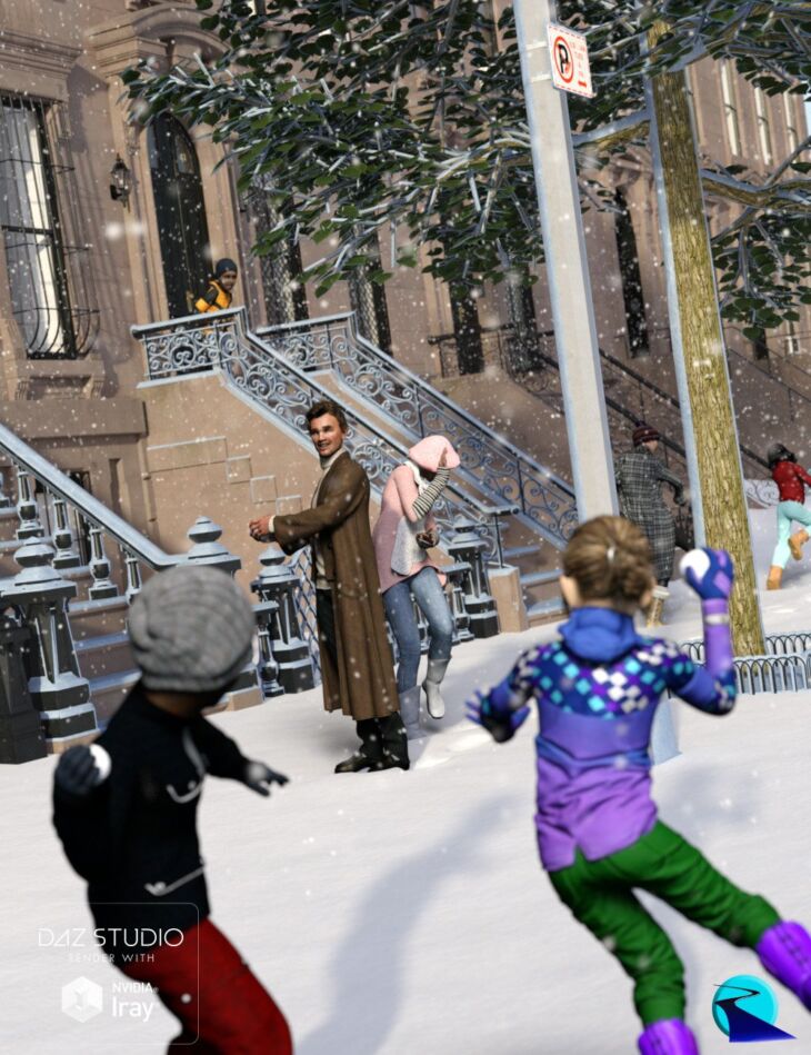 Now-Crowd Billboards – Snowball Fight (Winter Fun IV)_DAZ3DDL