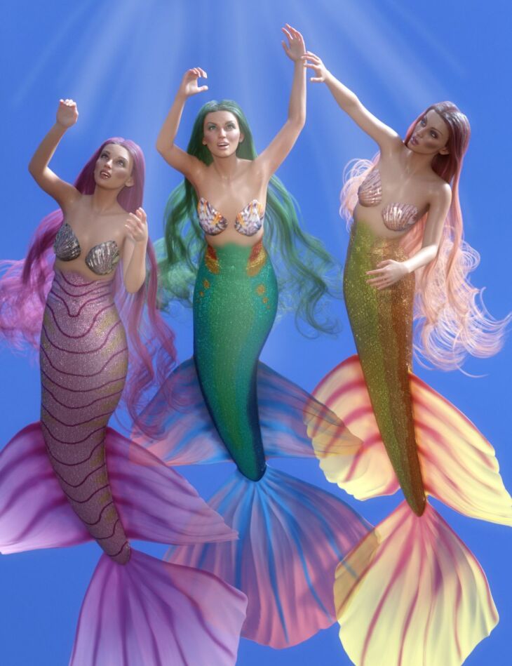 PhilW’s Mermaid Tail Textures for Coral 8.1_DAZ3DDL