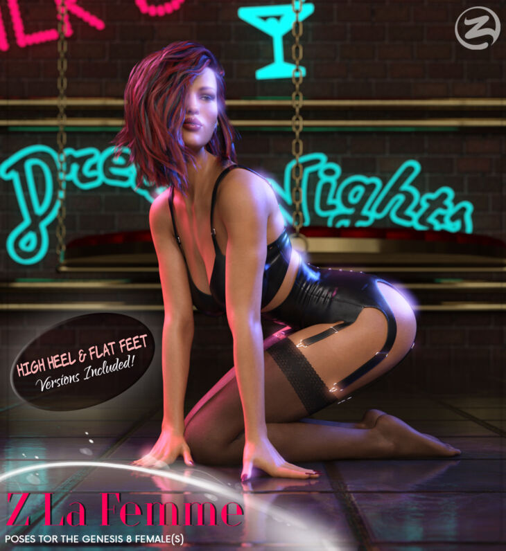 Z La Femme – Poses for the Genesis 8 Females_DAZ3D下载站