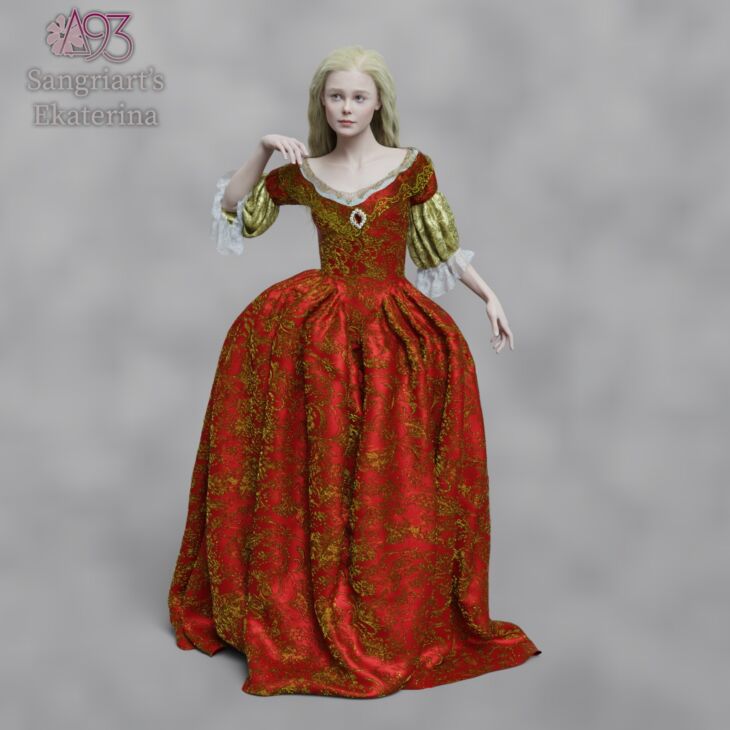 a93 – Baroque Ball Gown for G8F_DAZ3D下载站