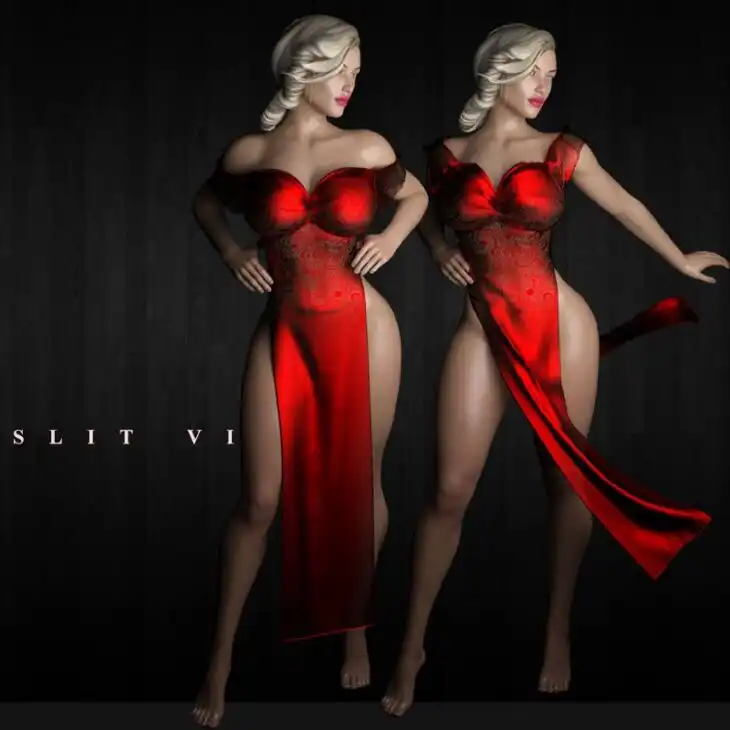 dForce Slit Dress VI_DAZ3DDL