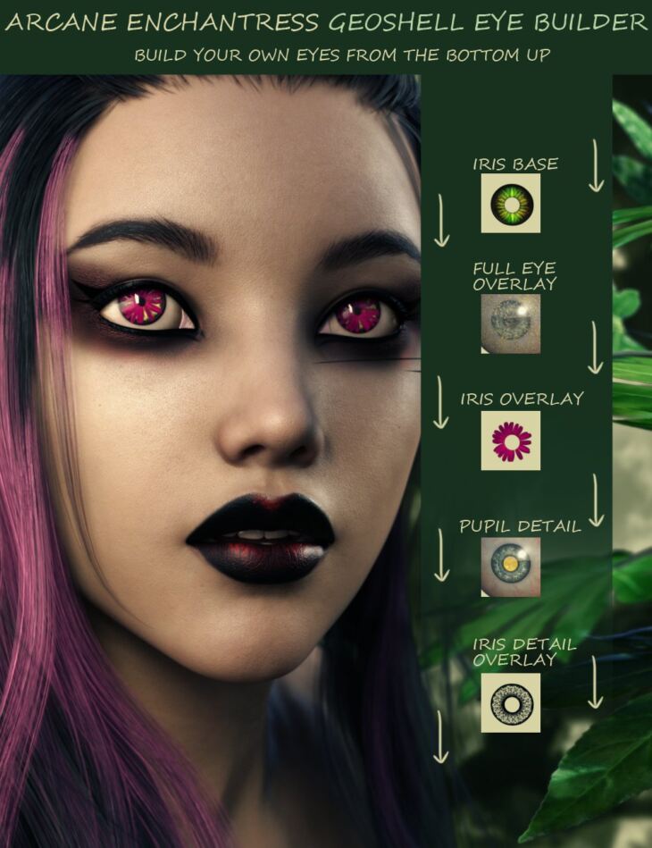 Arcane Enchantress Geoshell Eye Builder For Genesis 8 Female_DAZ3D下载站