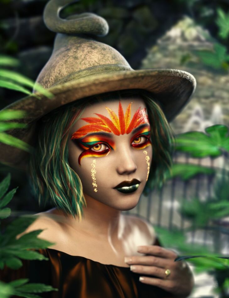 Arcane Enchantress Geoshell Makeups for Genesis 3 and 8 Female_DAZ3D下载站
