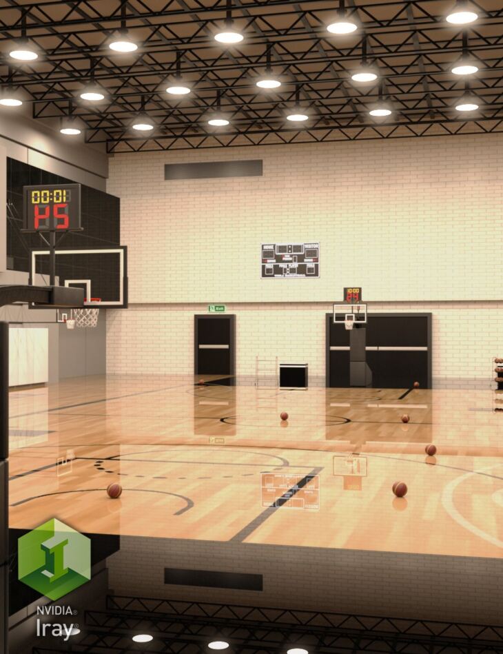 Basketball Practice Court_DAZ3D下载站